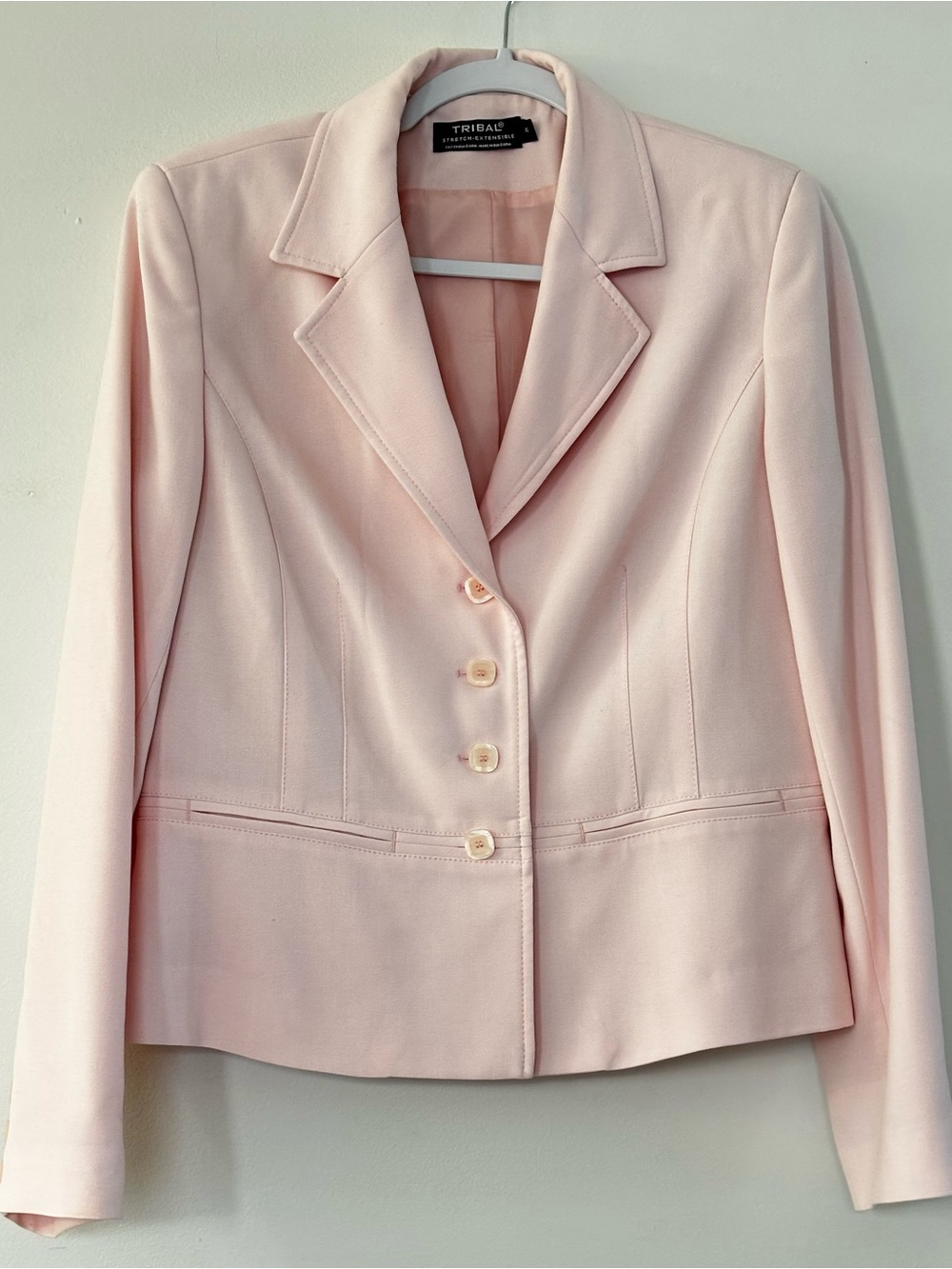 Tribal Light/Dusty Pink Tailored Women's Blazer Made in Bulgaria - size 10